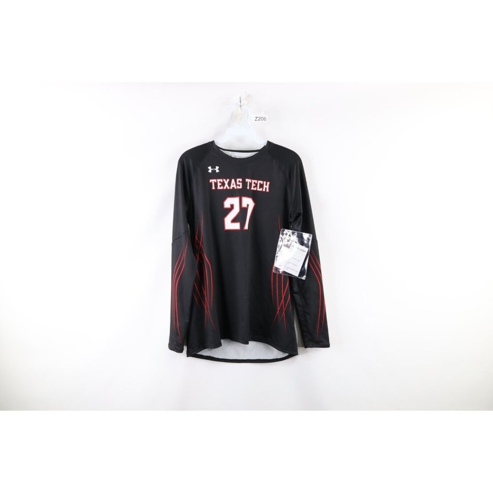 New Sample Under Armour Womens M Texas Tech University Volleyball Jersey Black